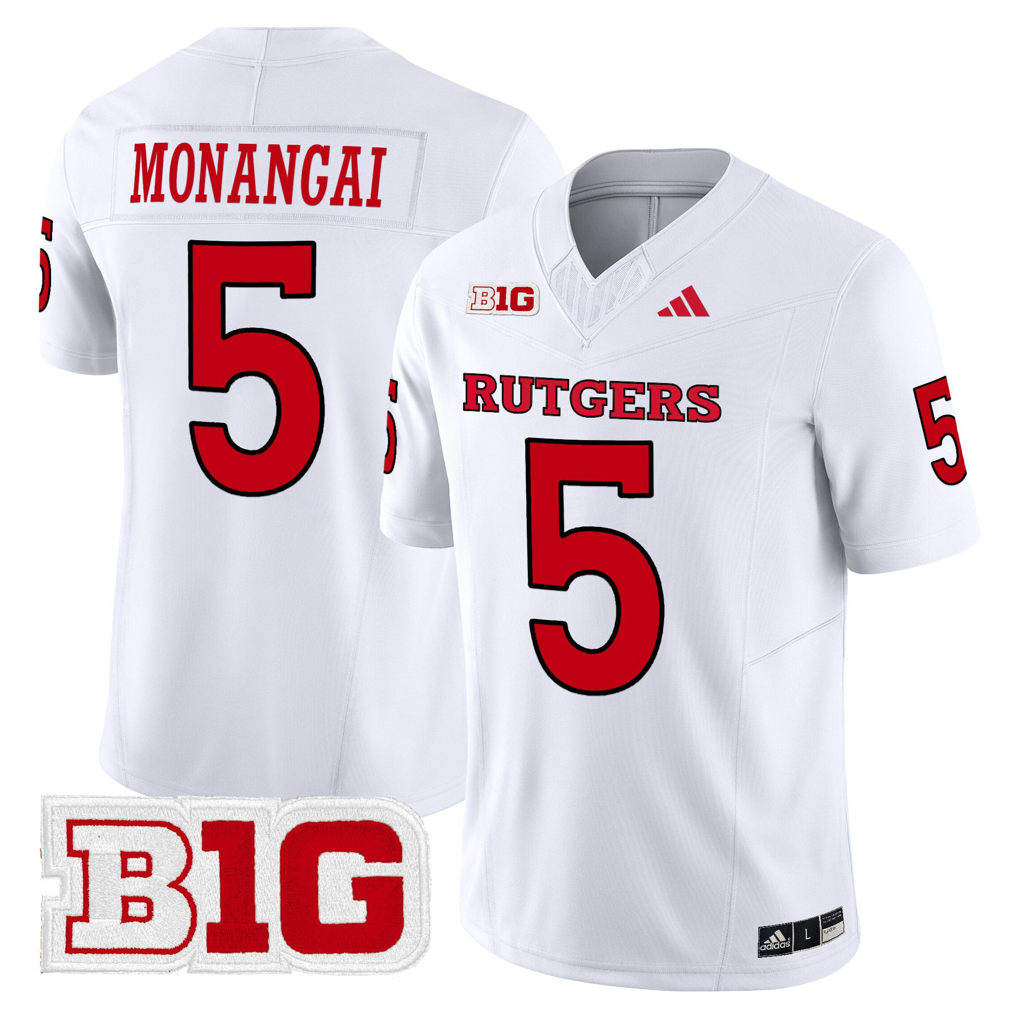 Men Rutgers Scarlet Knights #5 Monangai White 2024 Vapor Limited NCAA Jersey->ncaa teams->NCAA Jersey